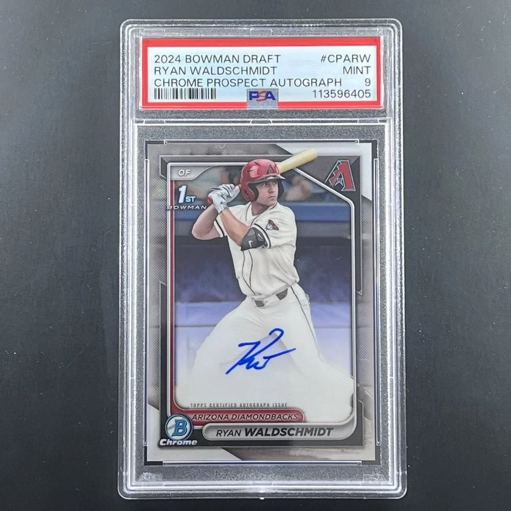 2024 Bowman Draft Ryan Waldschmidt Chrome Prospect Auto 1st PSA 9 Diamondbacks